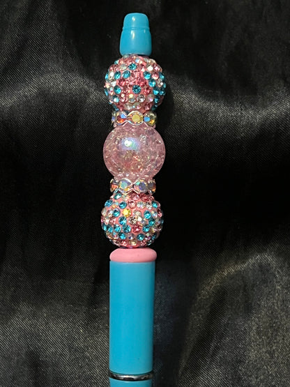 Cotton Candy Dream Beaded Pen with Black Ink