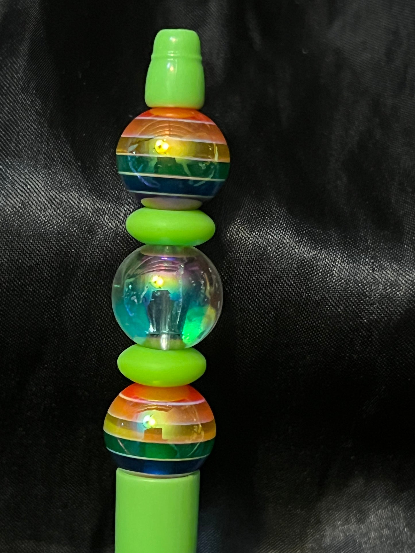 Over the Rainbow Beaded Pen with Black Ink