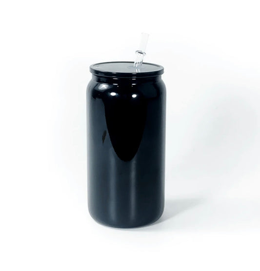 Blank Black Glass Can