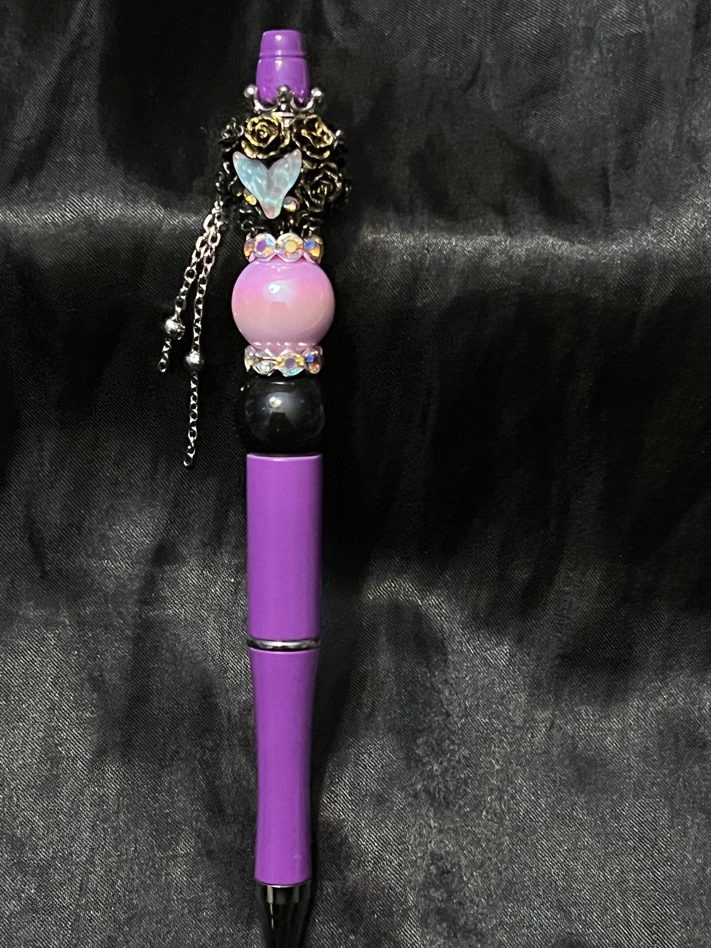 Accept your Roses and Adjust your Crown Beaded Pen with Black Ink